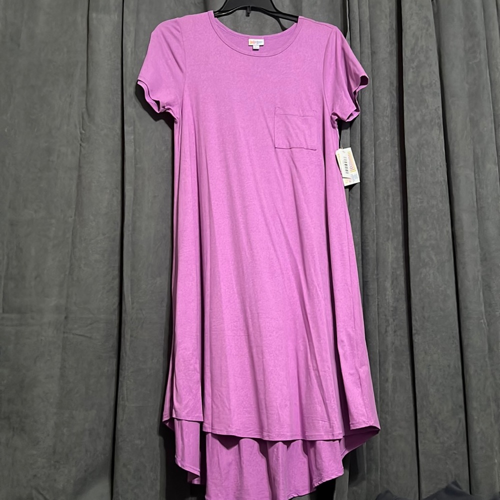 LULAROE Carly Hi/Low Dress. Medium. Light Purple. Versatile wear.